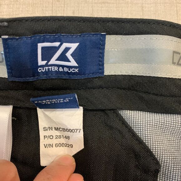 Cutter & Buck BainBridge Golf Pant Mens 36x27 Gray Flat Front Performance Chino - Picture 5 of 13